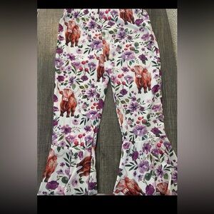 Floral and Animal Print Flared Pants
